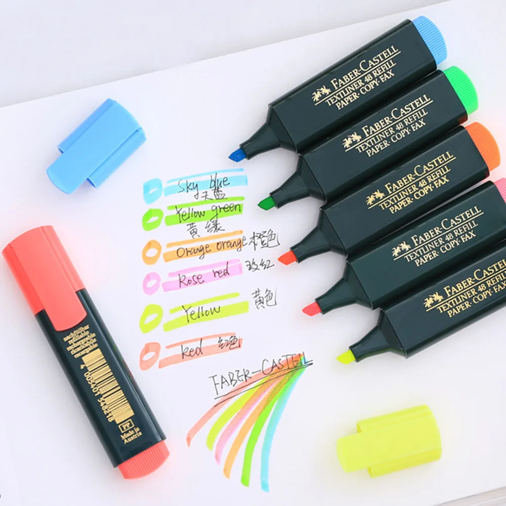 Faber Castell флуоресцентные цвета пера Mark штрихи на поразительное