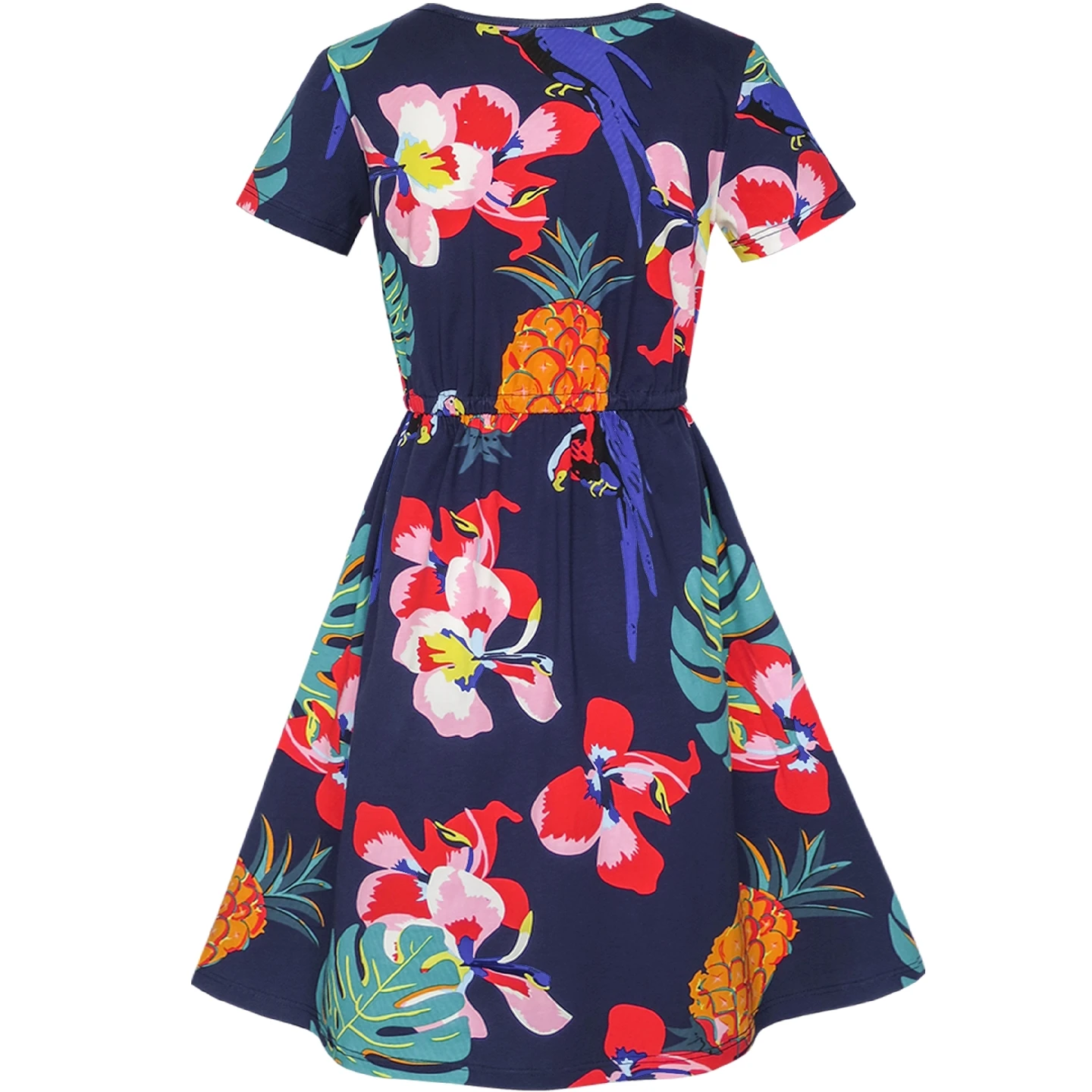 Sunny Fashion платья для девочек платье Красочный В полоску трикотажный Хлопок