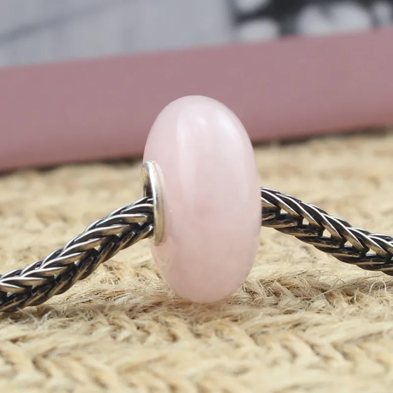 DIY ювелирные изделия из стерлингового серебра 925 пробы розовый ограненный