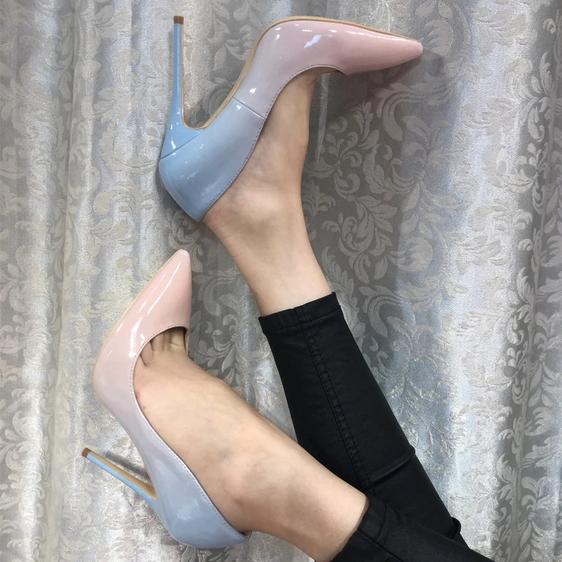 Новинка 2019 года модные туфли-лодочки из лакированной кожи на высоком