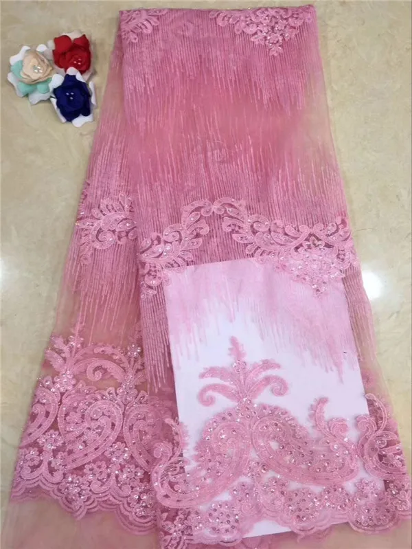 Most fashion Embroidered african tulle lace cloth beaded french mesh material for wedding/party dress PNZ806(5yards/lot) | Дом и сад