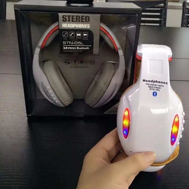 Портативный STN-05L Cobra Стиль Беспроводной Bluetooth наушники светодиодный свет
