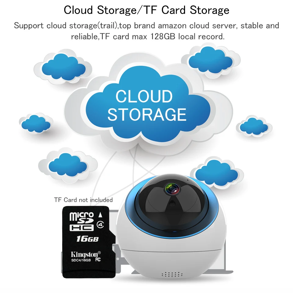 IP Camera WIFI Home Security WIFI Camera PTZ Auto Tracking CCTV Camera 1080P Two Way Audio Video Surveillance 2MP Baby Monitor