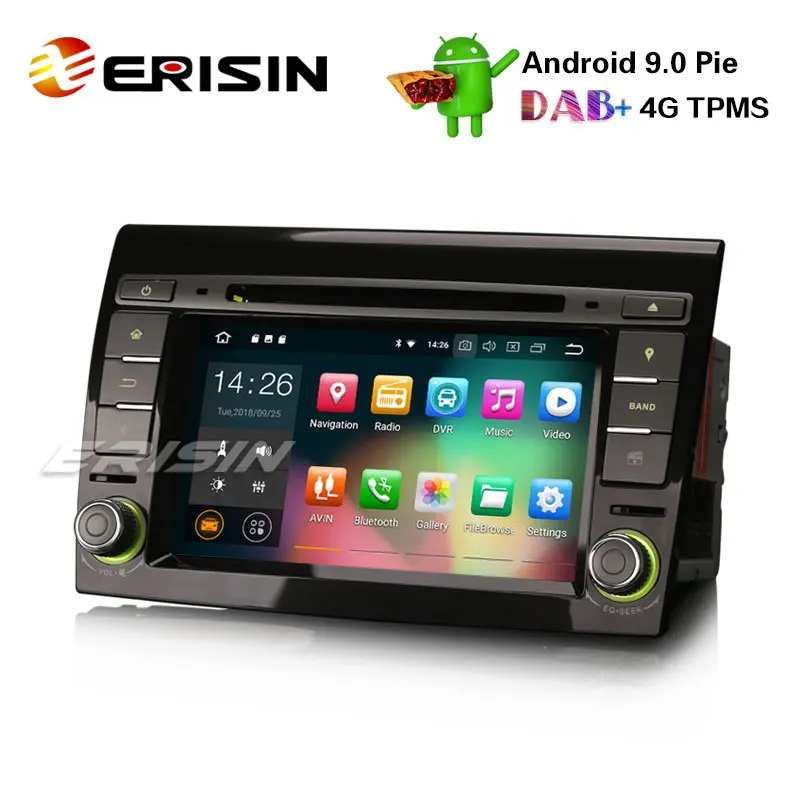 Erisin ES4871F 7 &quotAndroid 9 0 DAB + автомобильный стерео GPS Wifi Satnav Bluetooth TPMS DVR 4G DVD для FIAT BRAVO |
