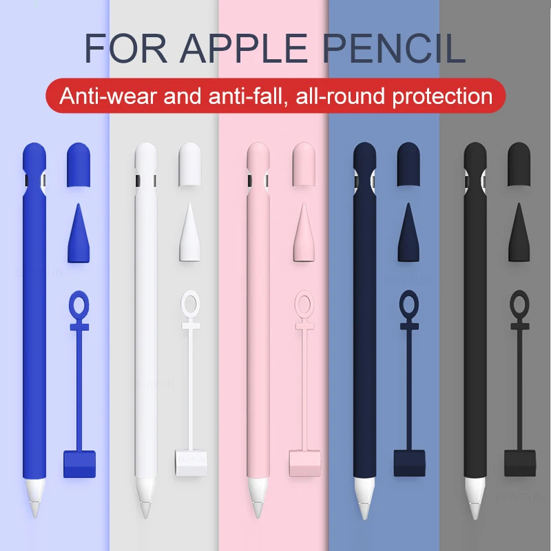 Полноцветный Мягкий силиконовый чехол для Apple Pencil, силиконовый чехол для iPad Pro Tablet Touch Pen, карандаш-стилус, чехол