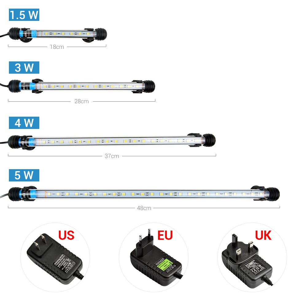 Светодиодный погружной аквариумный светильник NICREW 100 240 В 5050 SMD светодиодный