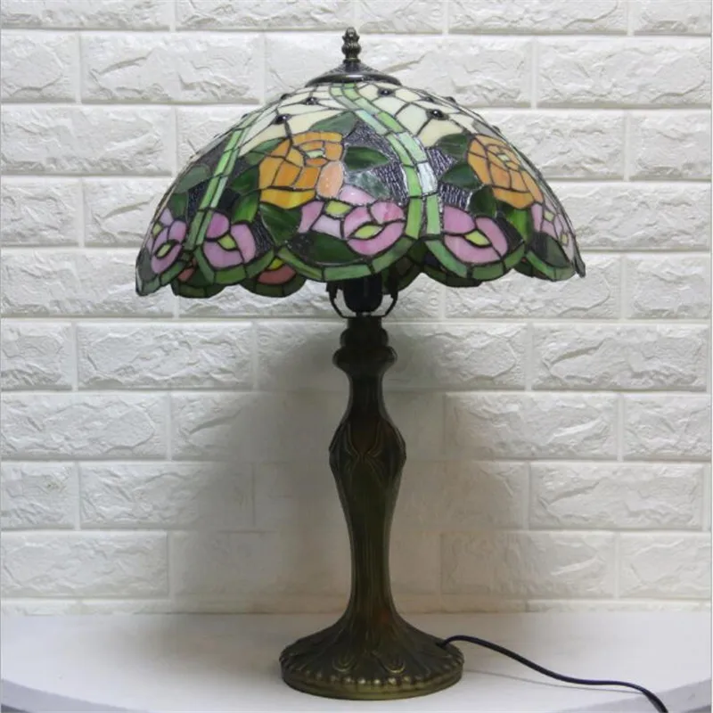 Пастораль Тиффани тюльпан настольная лампа для прихожей кровати комнаты бара