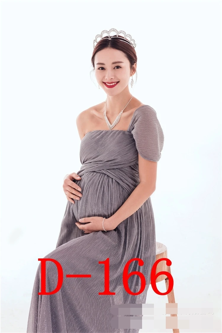

Euro-America Fashion Maternity Photography Props Long Pregnancy Dresses Pregnant Clothes Strapless Spilt Maternity Photo Shoot