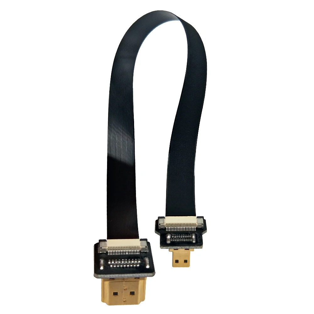 DANSPEED 90 градусов вниз угловой FPV мужчин и M/M HDMI 1 4 микро плоский кабель для камеры