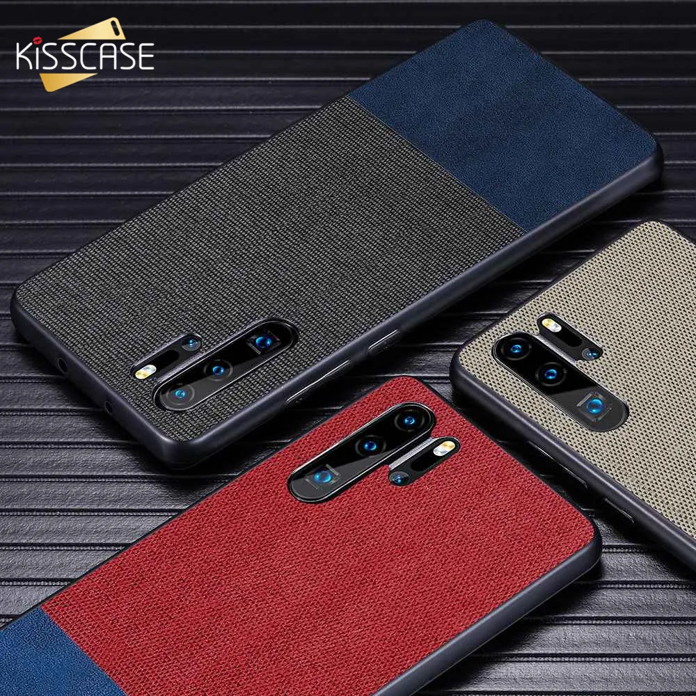 KISSCASE цветной тканевый кожаный чехол для Huawei Mate 20 10 Lite Pro деловой Y9 2019 Y6 2018 Honor 9 |