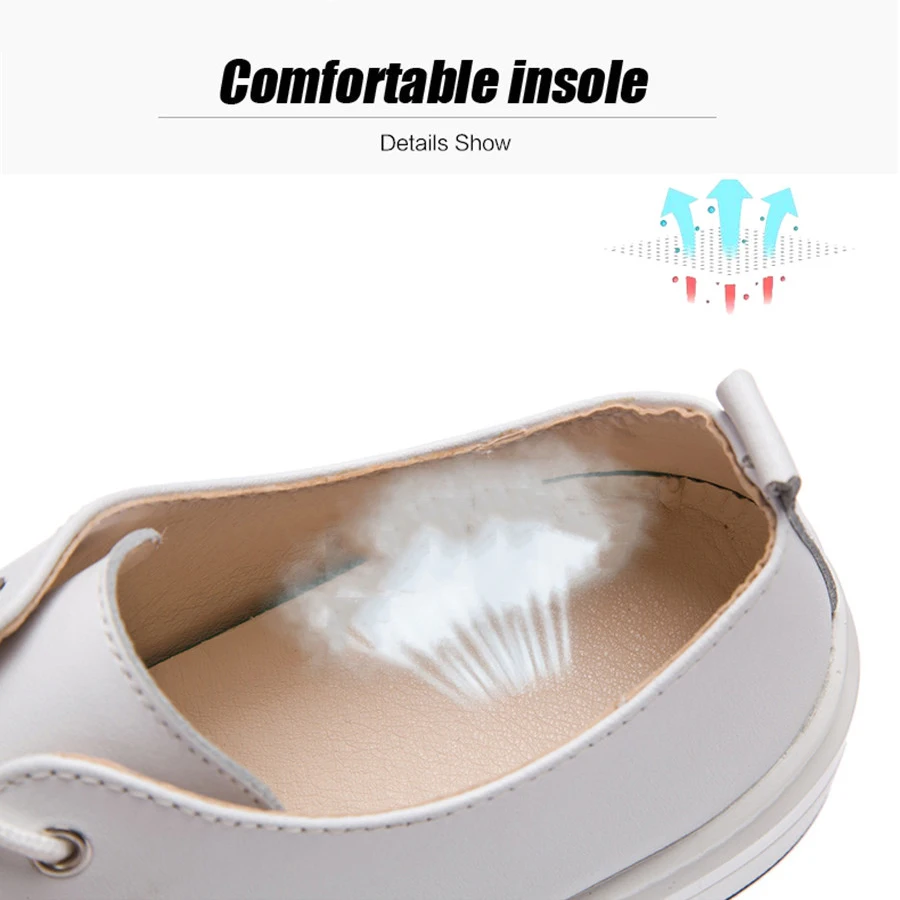 2019 весенние женские туфли на плоской подошве кроссовки из натуральной кожи со