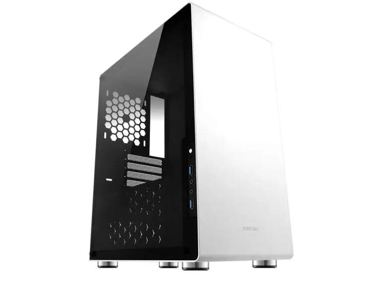 JONSBO U4 ATX шасси(поддержка ATX материнская плата/башня теплоотвод/все алюминиевые оболочки/5 мм толщина закаленное стекло боковые панели - Цвет: white