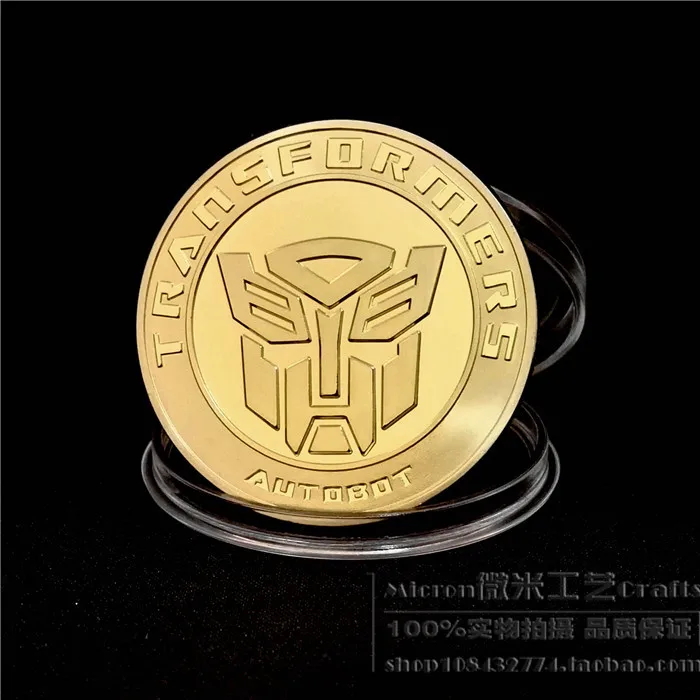 Transformers A 17 стилей Мстители эндшпиль Марвел DC супер герой сувенир монеты позолоченные коллекция Железный человек паук Халк Бэтмен подарки - Цвет: Transformers A