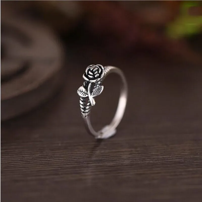 Женское Открытое кольцо в виде розы серебро 925 пробы|open ring|fashion ringsring fashion |