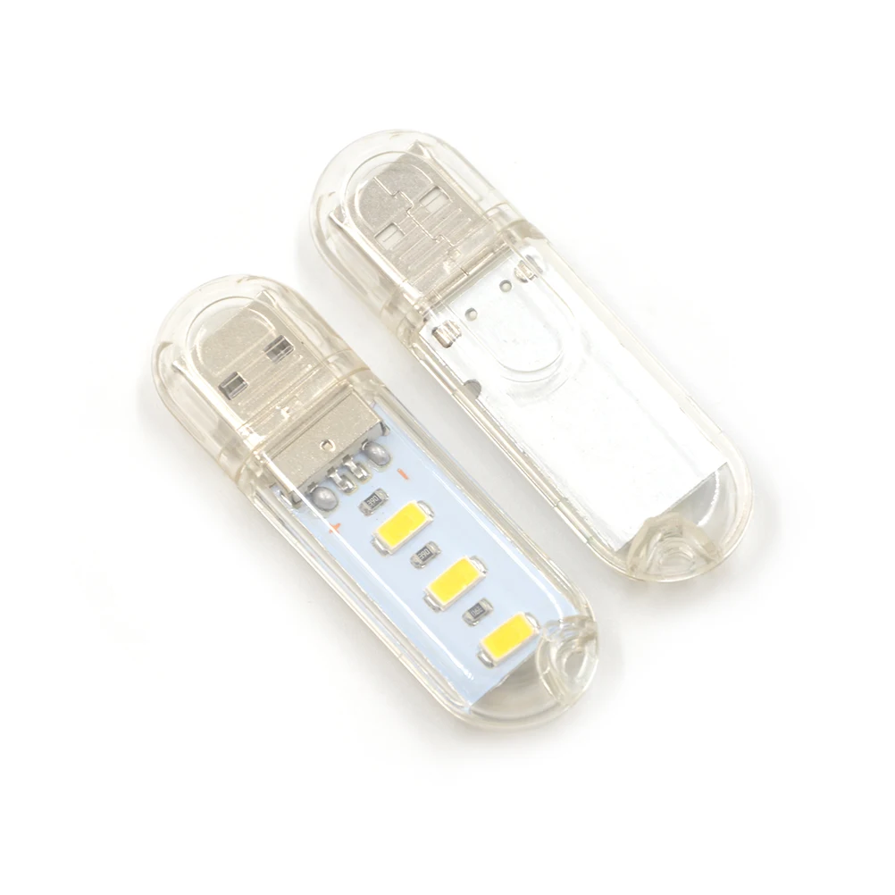 2 шт./лот миниатюрная USB светодиодная лампа освещение для книг 3 светодиода 5730 SMD 1 5