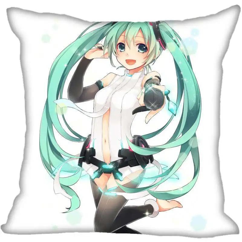 Заказная декоративная наволочка Hatsune Miku квадратная Наволочка на молнии 33x33,40x40,45x45 см(с одной стороны) наволочка - Цвет: Pillowcase 12
