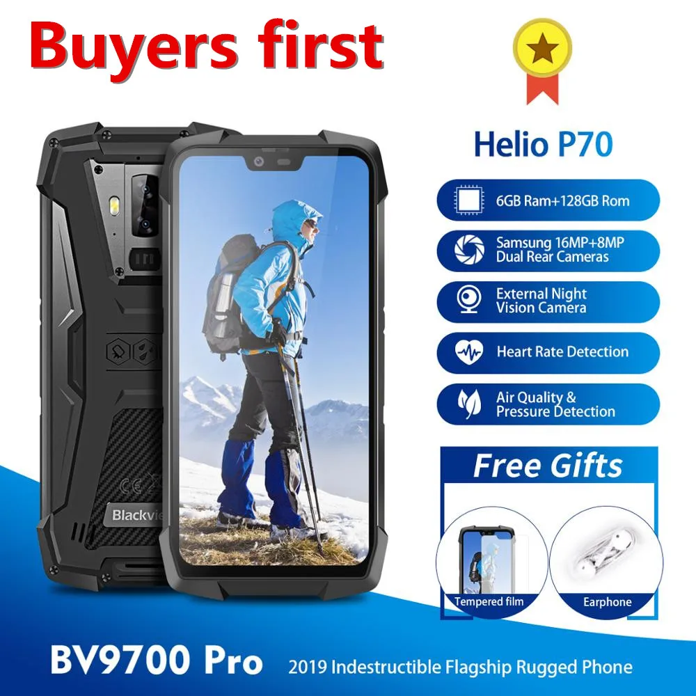 Blackview BV9700 Pro смартфон с 6 дюймовым дисплеем ОЗУ ГБ ПЗУ 128 16 МП Android 9 0|Смартфоны| |