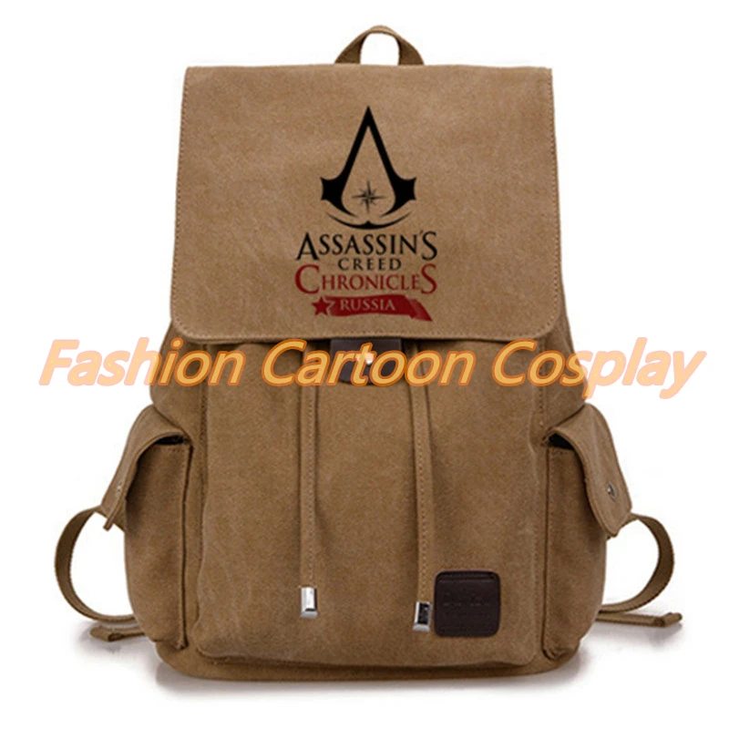 Рюкзак для подростков из парусины Assassin's CreedCos детские школьные сумки мальчиков
