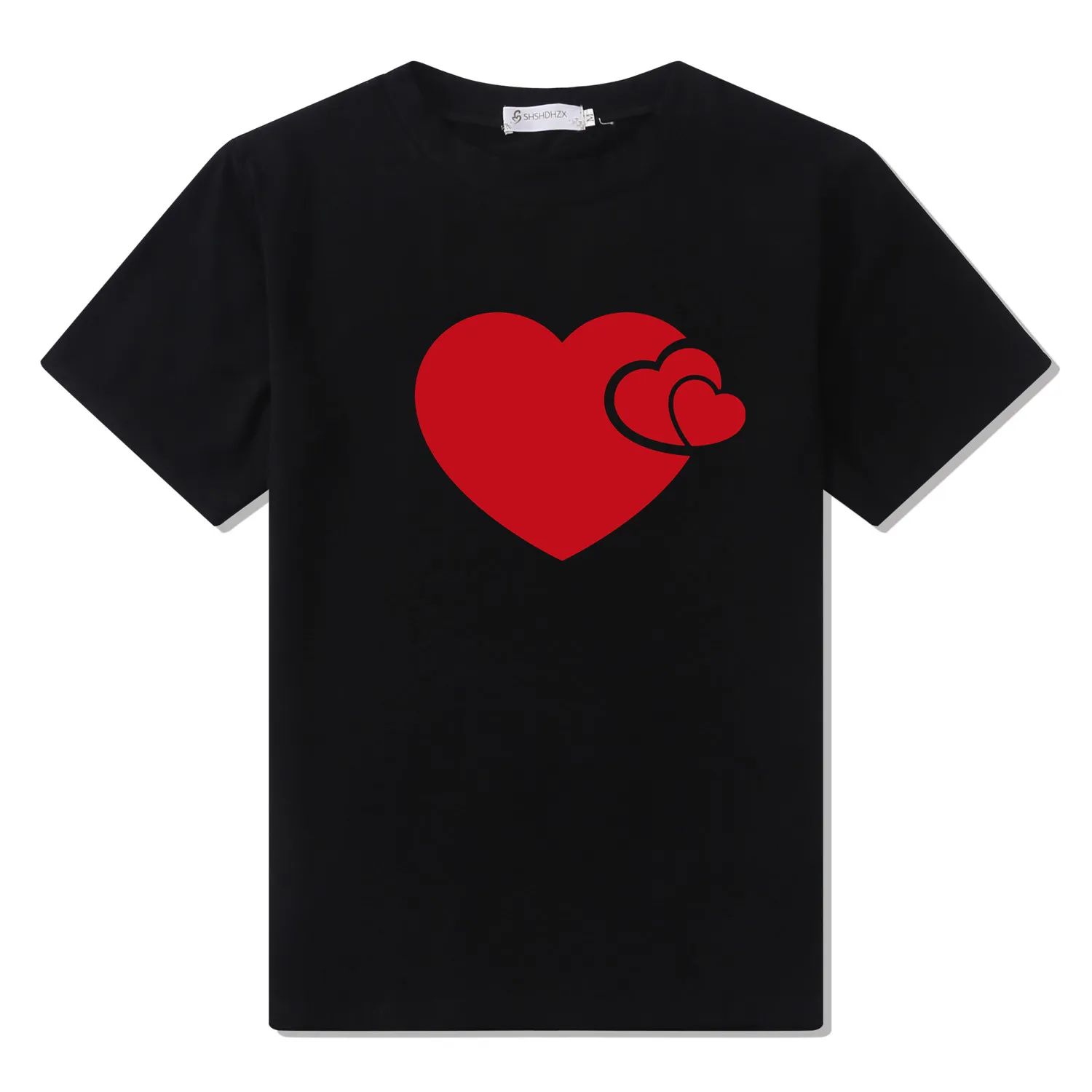 Женская Модальная Футболка harajuku летняя хлопковая с принтом Love размера плюс camisetas