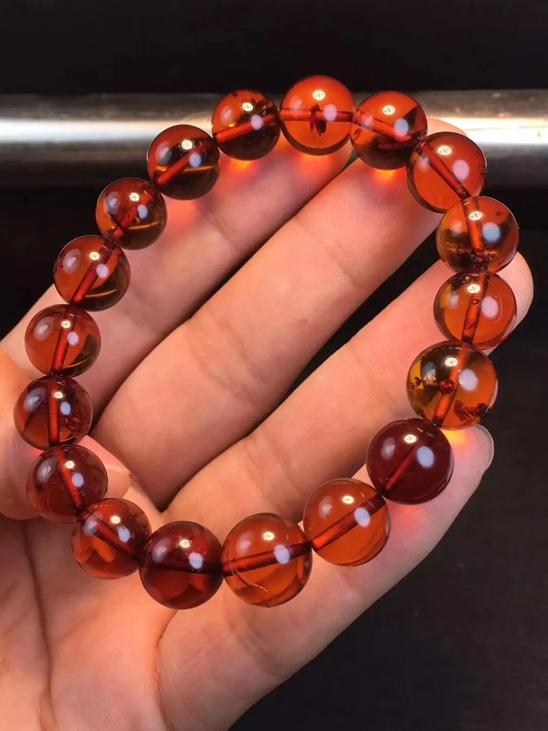 Браслет с натуральным янтарным камнем ювелирные изделия для женщин и мужчин 11 5