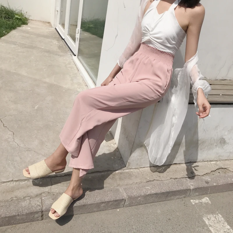 Lychee для девочек сезон весна-осень женские брюки Однотонные эластичные с высокой