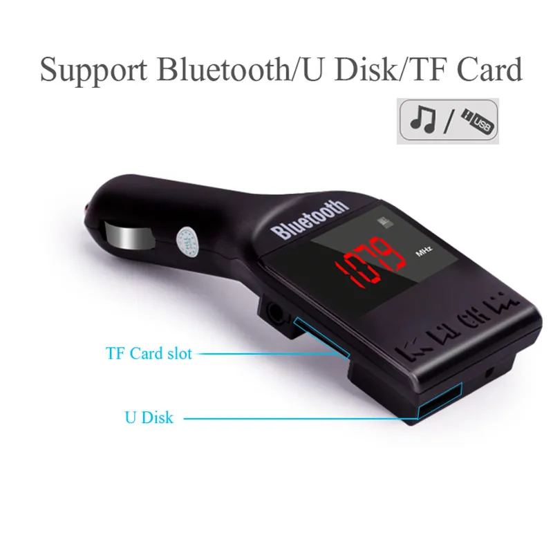 Автомобильный Bluetooth-модулятор JINSERTA FM-трансмиттер громкая связь mp3-плеер