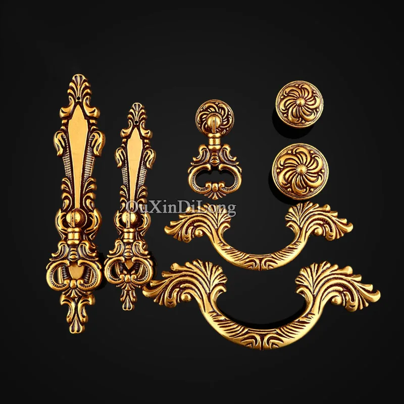 Ретро 2 шт Европейский антикварный кухонный шкаф дверные ручки комод для