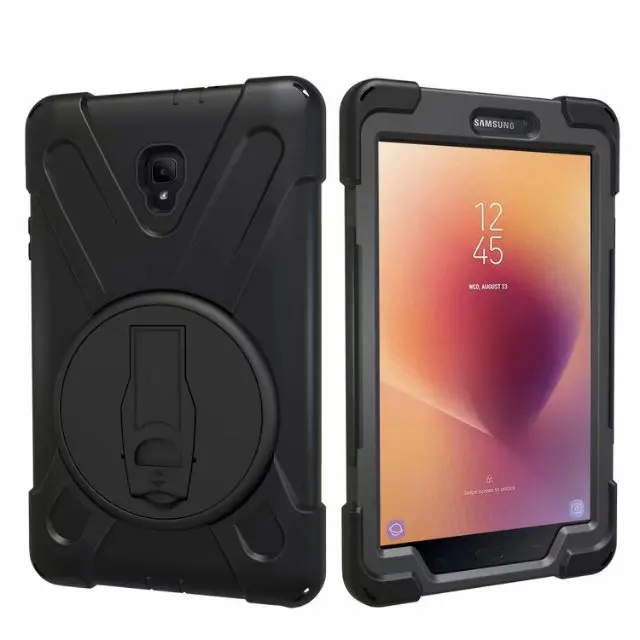 Для samsung Galaxy Tab A 8,0 T380 T385 чехол Amor Defender Cover Гибридный сверхмощный ударопрочный противоударный чехол для планшета - Цвет: Черный