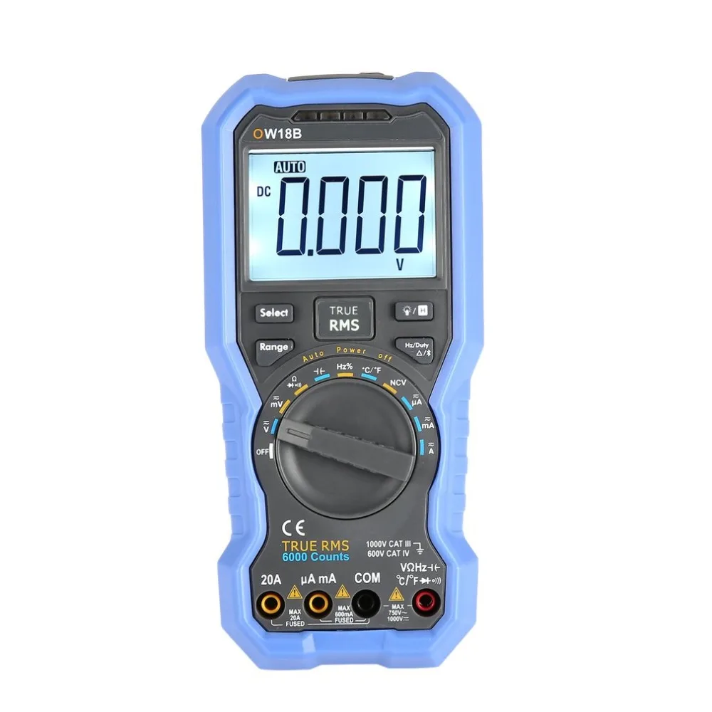 Owon OW18B Digital Multimeter DC/AC Voltage Current Meter Handheld Voltmeter Ammeter Diode NCV Tester Multitester True RMS | Инструменты