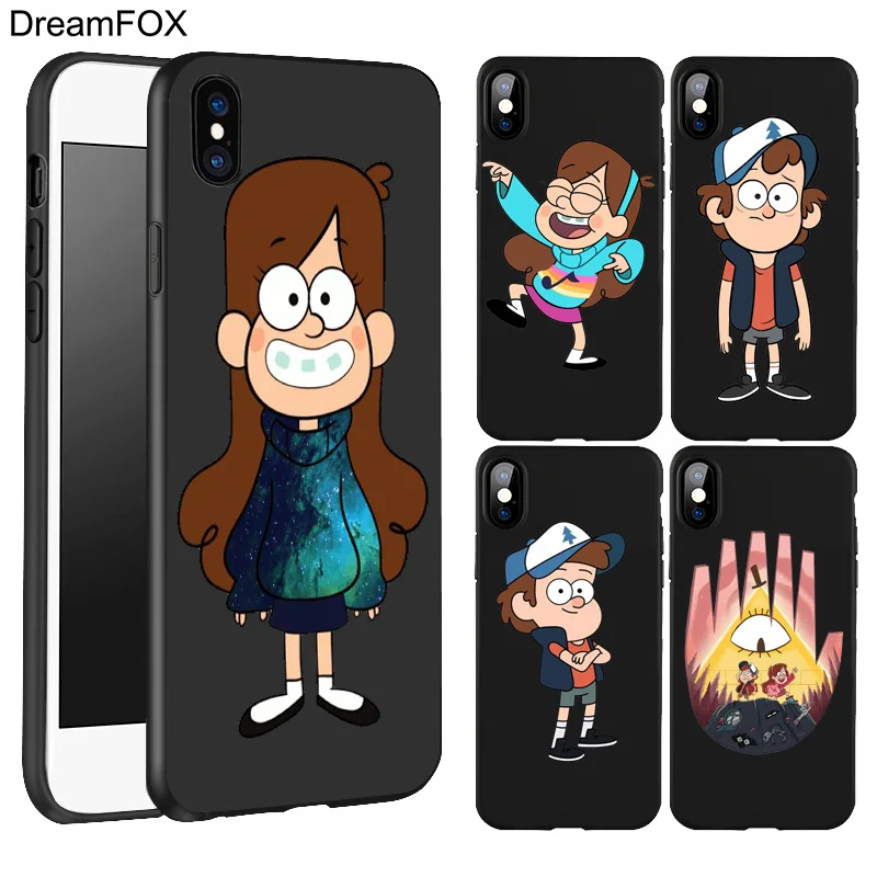 DREAMFOX L056 Gravity Falls Black Soft TPU Silicone Case Cover For Apple iPhone 11 Pro XR XS Max X 8 7 6 6S Plus 5 5S 5G SE |