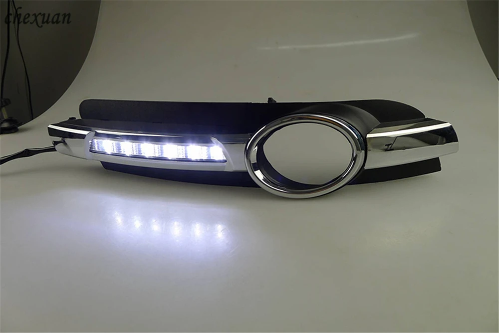 CSCSNL 1 пара для AUDI A6 C6 2005 2006 2007 2008 светодиодный DRL дневные ходовые огни 12 В ABS противотуманная фара с желтым сигналом поворота