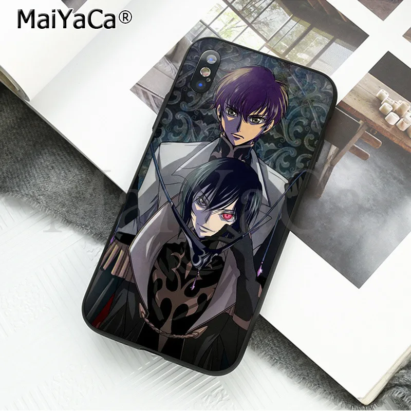 MaiYaCa код Geass Coque Оболочка Чехол для телефона для iPhone X XS MAX 6 6S 7 7plus 8 8Plus 5 5S XR