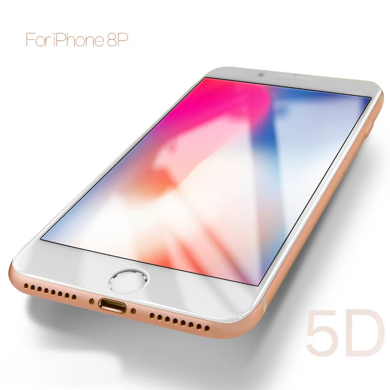 5D полноэкранная пленка с изогнутыми краями 100% стекло для iphone 6 6s 7 8 plus закаленное X