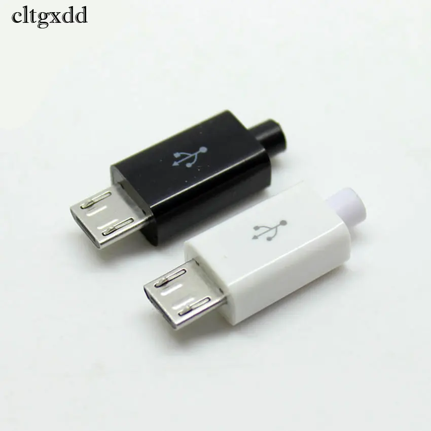 Cltgxdd 4 в 1 DIY Micro USB штекерные разъемы комплект крышек белый/черный | Мобильные