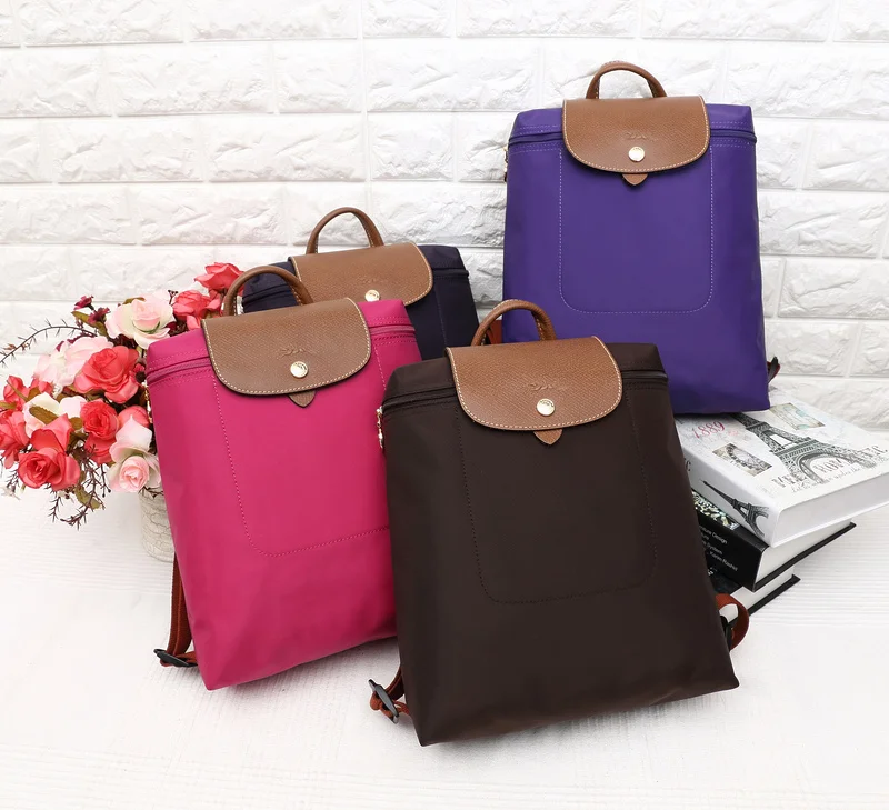 2016 Women Long Nylon Vintage Backpack Girl backpacks Mochila Feminina Escolar school bagpacks travel Backpacks Champag |
