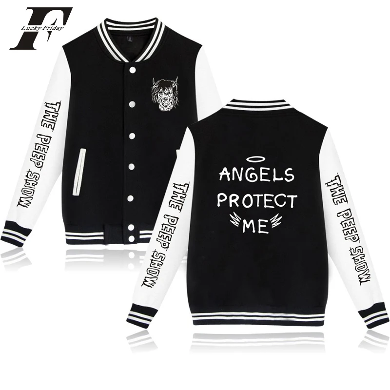 Бейсбольная куртка Kpop Lil Peep с надписью Angel PROTECT ME бомбер для мужчин и женщин