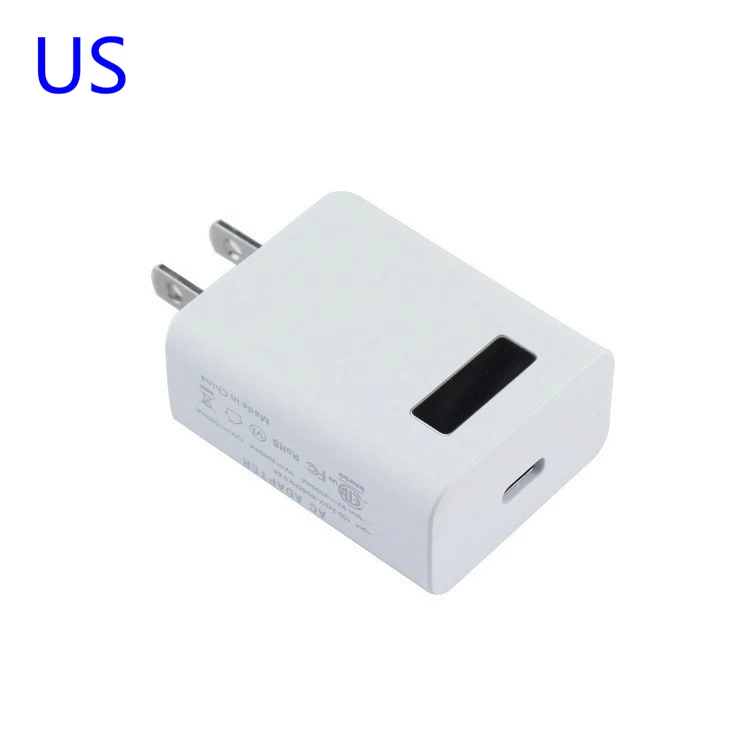 US Usb type-C PD зарядное устройство адаптер для Apple MacBook/iPhone X/ iPad type-c USB-C PD Быстрая зарядка 18 Вт стены/путешествия зарядное устройство адаптеры - Тип штекера: US