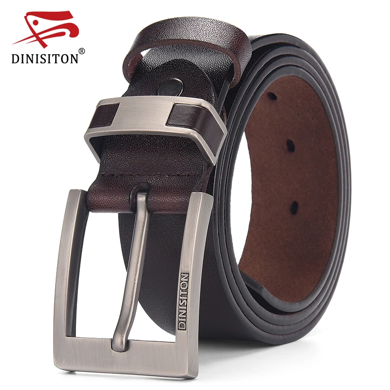 DINISITON Cow Genuine Leather Belts For men Luxury Men's Belt Leather Belt Alloy Buckle Casual Male Vintage Strap ceinture homme