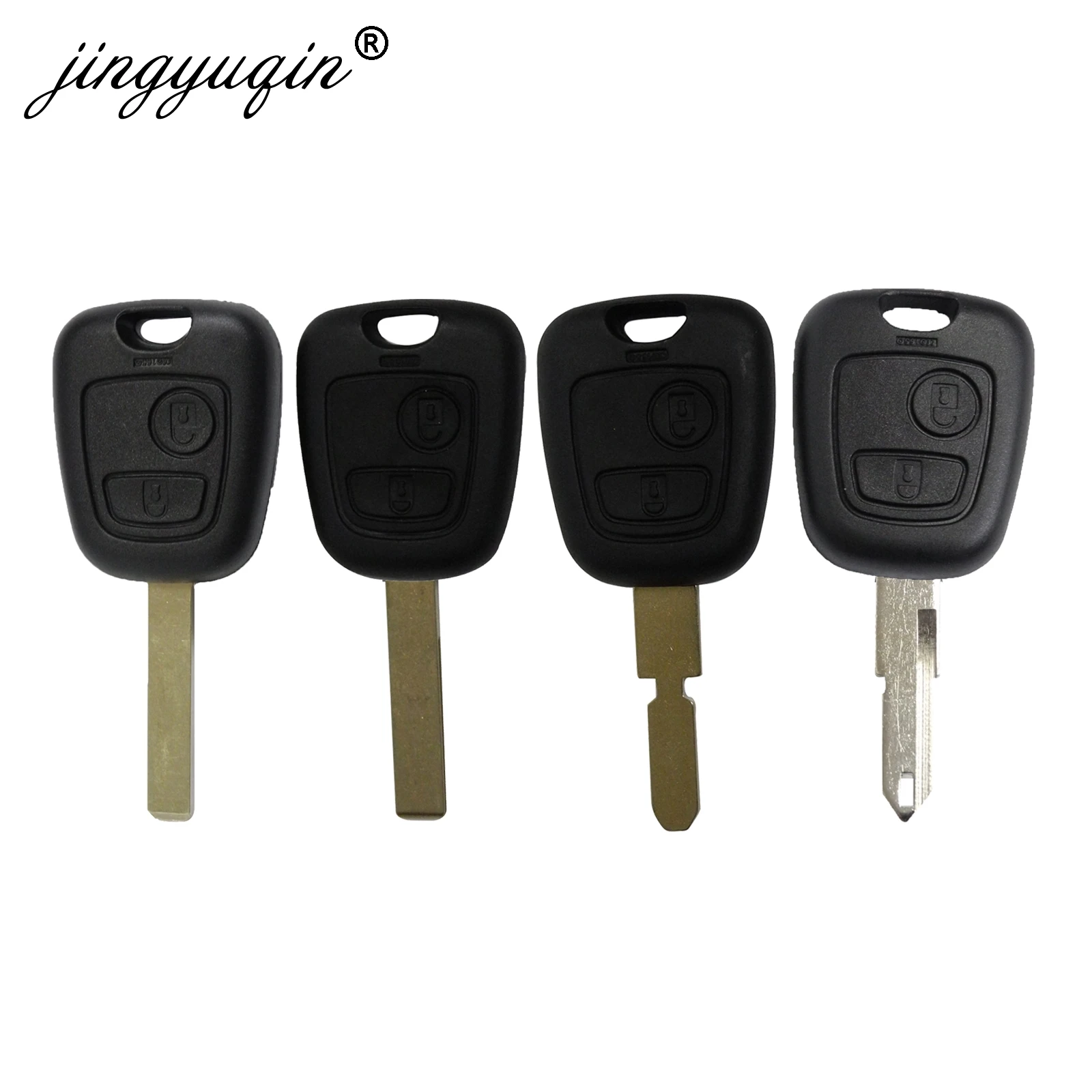 Jingyuqin 2 кнопки дистанционного ключа автомобиля брелок чехол для peugeot 206 306 307 107 207 407 сменный Корпус Ключа крышка