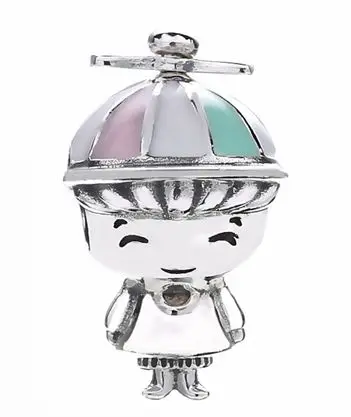 Hat Boy Charm Lovecabin 925 пробы серебро Mrs Wise Beads шляпа для мальчиков и девочек косички Подвески Бусы для женщин летний браслет - Цвет: Hat Boy Charm