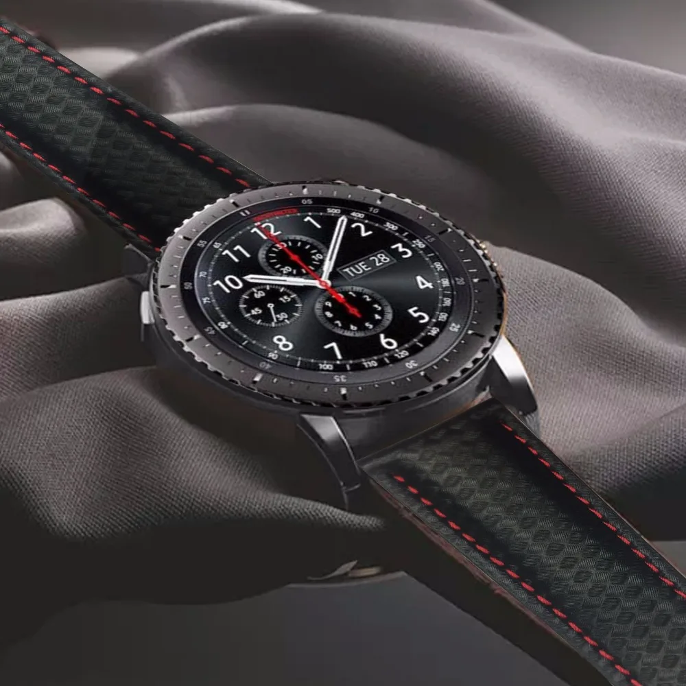 Ремешок AKGLEADER 22 мм для Samsung Gear S3 стильный браслет из углеродного волокна и