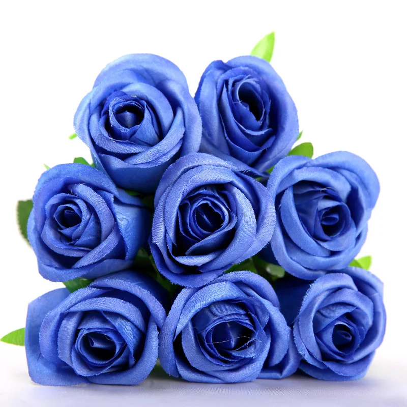 Шелковые искусственные цветы из натурального латекса Blue Touch букет невесты