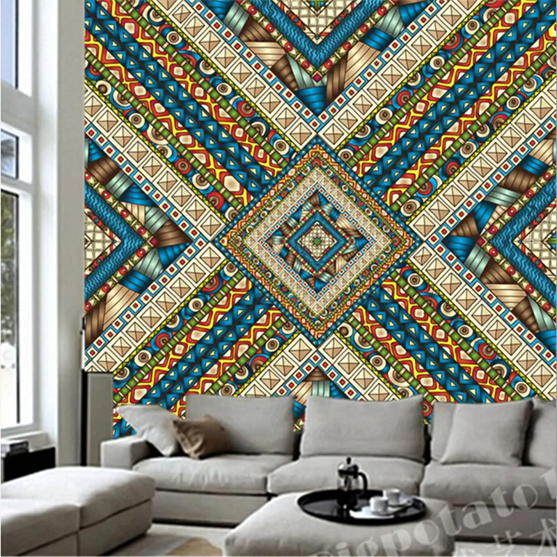 

Custom 3D large mural,Beautiful India pattern murals papel de parede ,living room sofa TV wall bedroom wall paper