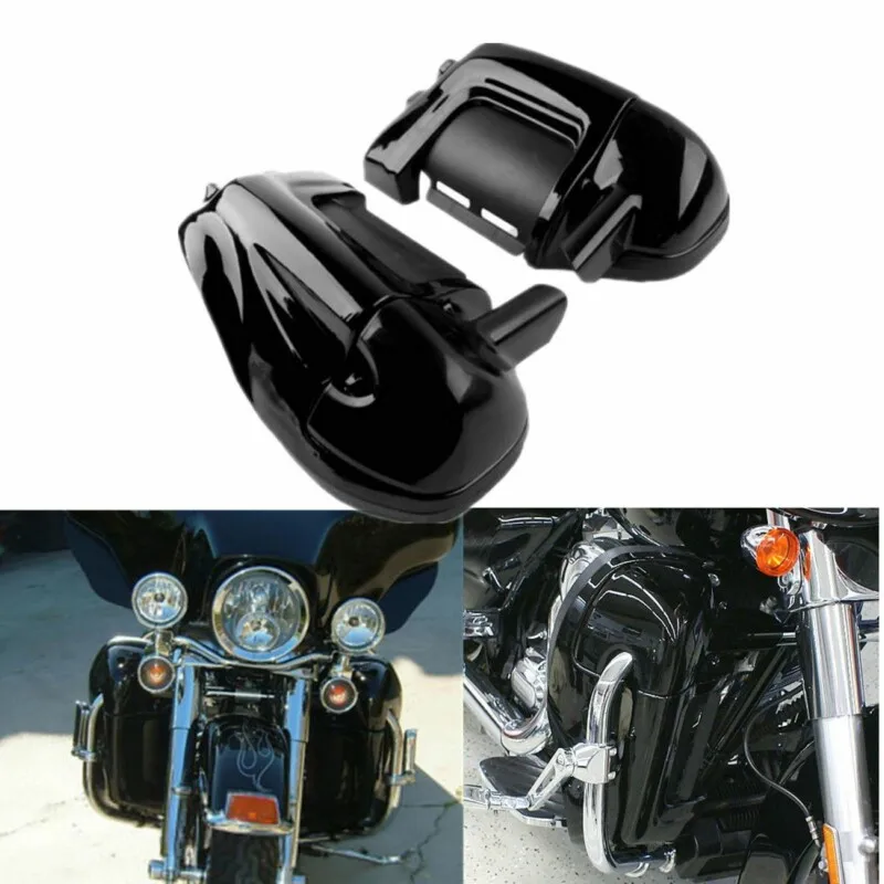 Мотоцикл ниже вентилируемые ноги Обтекатели кепки бардачок для Harley Touring модели Road King Street Electra Glide FLHR FLHT FLT черный