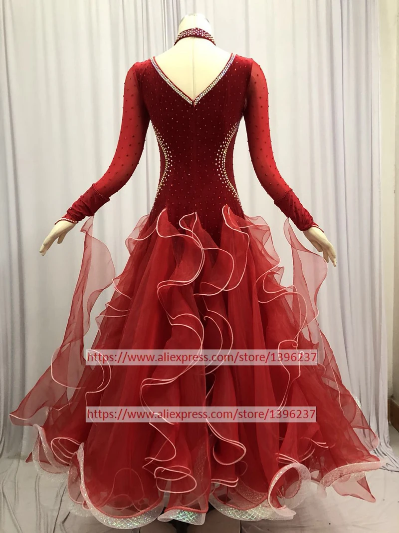 

Standard Ballroom Dance Dresses 2021 New High Quality Stage Purple Waltz Dancing Costume Women Ballroom Competition Dress