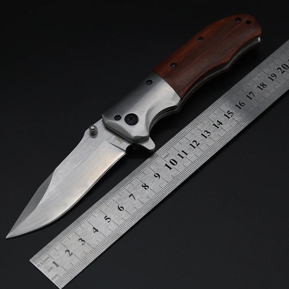 ДСБЕАР Оутдор Топс Найф 440С Сталь Лучшие Складные Ножи Многофункциональные Инструменты Ручка Из Дерева Охотничья Выживание