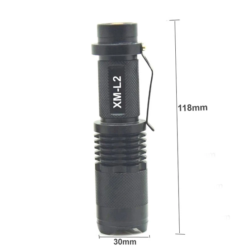 Мини-фонарик XM-L T6 L2 LED 18650 Водонепроницаемый масштабируемый светодиодный