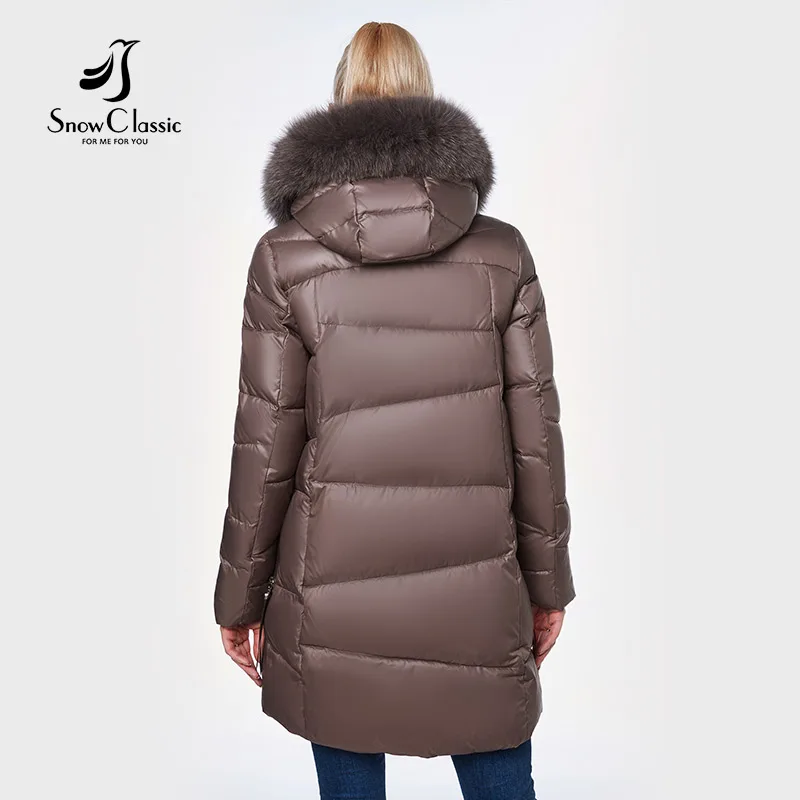 SnowClassic 2018 новая куртка Женская camperas mujer abrigo invierno пальто женщин парк лиса волосы