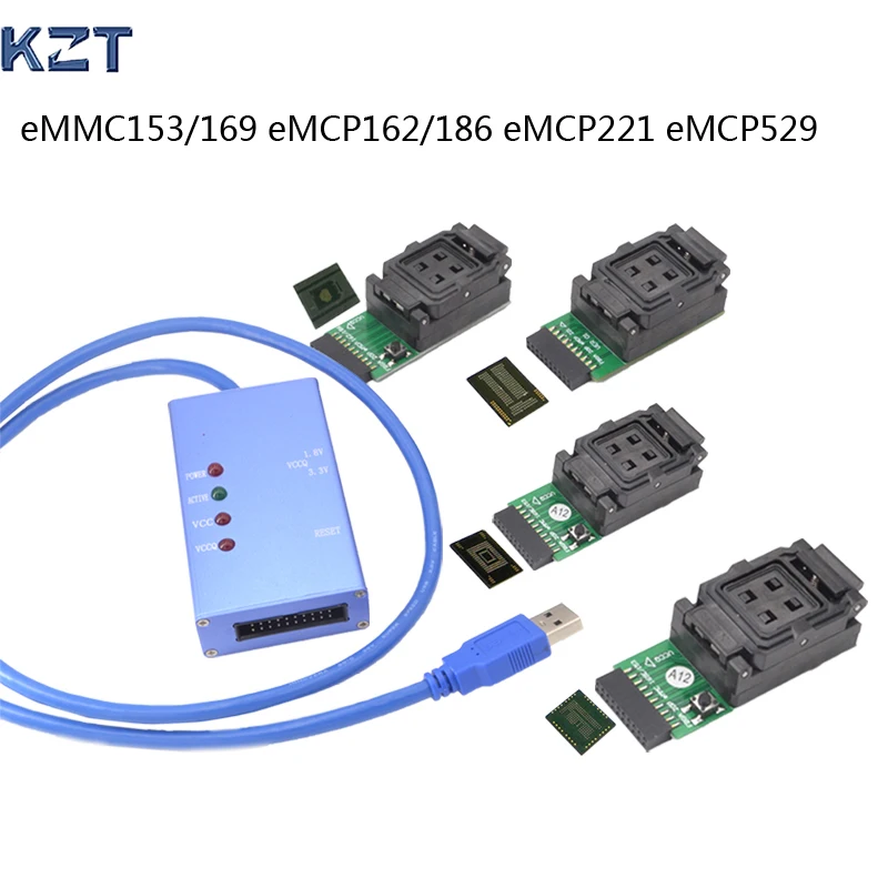 Универсальная Тестовая розетка EMMC153/169 eMCP162/186/221/529 поддерживает различные чипы