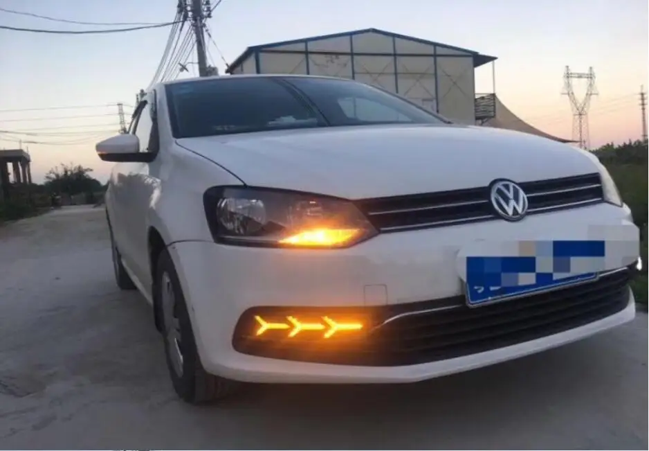 Видео шоу 2014 2015 2016 Polo дневной свет светодиодный sharan Golf7 противотуманная фара passat